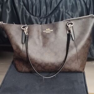 Coach Chocolate Brown Signature Tote